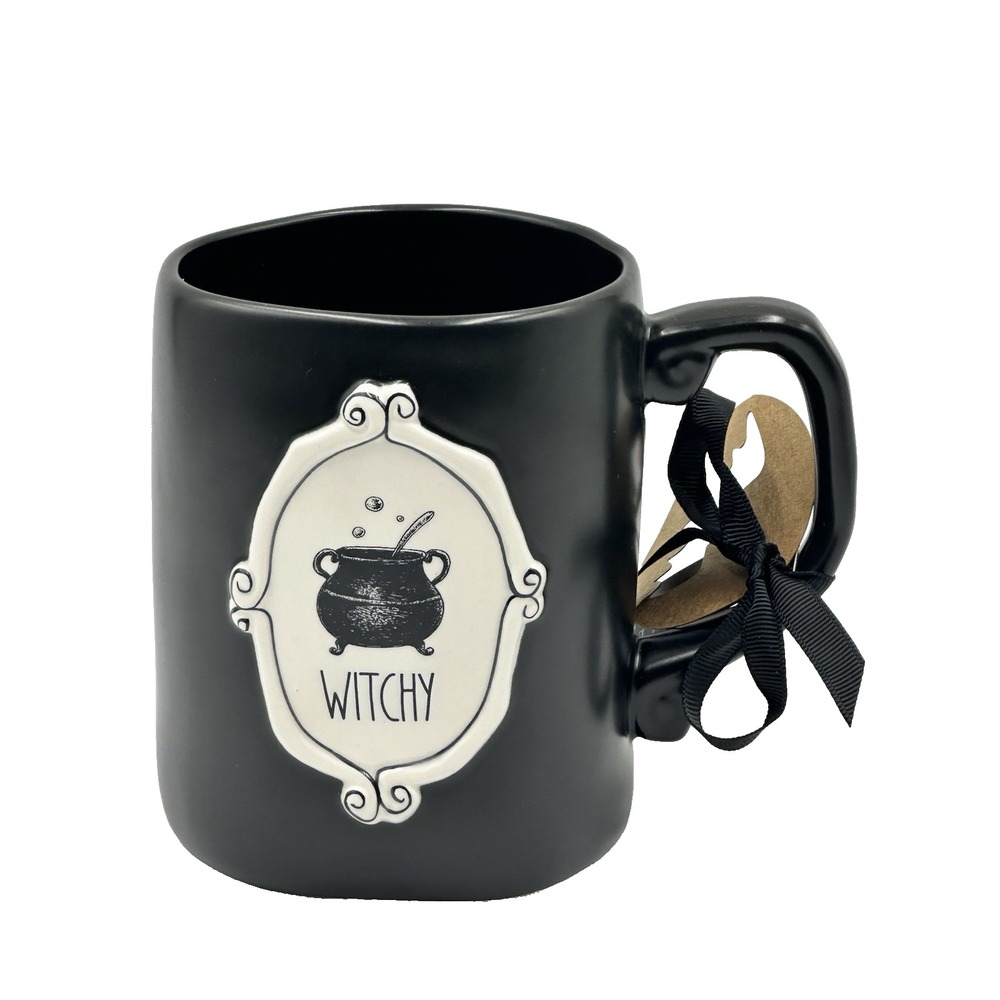 Rae Dunn Witchy Black Mug Cauldron Halloween Gothic Decor Brew Some Magic